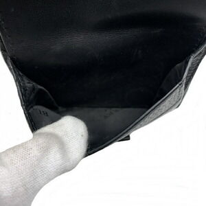 Burberry Bi fold Leather Black Wallet Logo